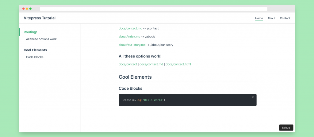 VitePress Documentation Interface